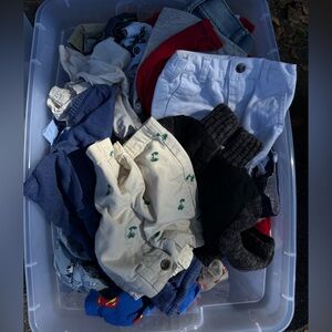 Box of Boys clothes size 12 to 18 month